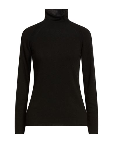 Messagerie Woman Turtleneck Black Size S Merino Wool, Viscose, Cashmere, Microfiber