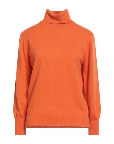Messagerie Woman Turtleneck Orange Size L Cashmere