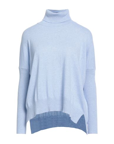 Messagerie Woman Turtleneck Sky Blue Size M Cashmere
