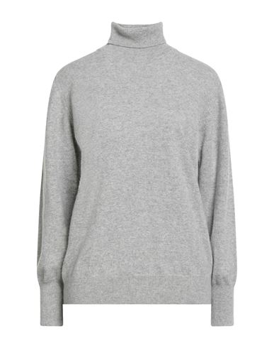 Messagerie Woman Turtleneck Grey Size M Cashmere In Gray