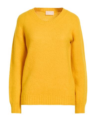 Drumohr Woman Sweater Marigold Size M Lambswool In Yellow