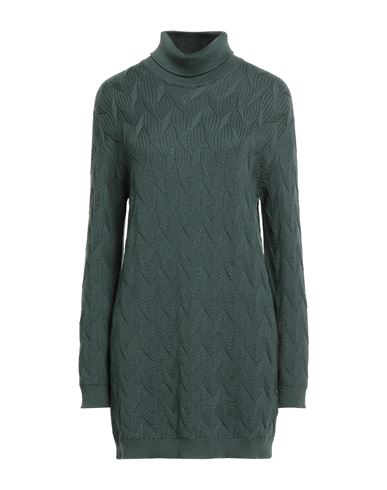 Drumohr Woman Turtleneck Dark Green Size S Merino Wool