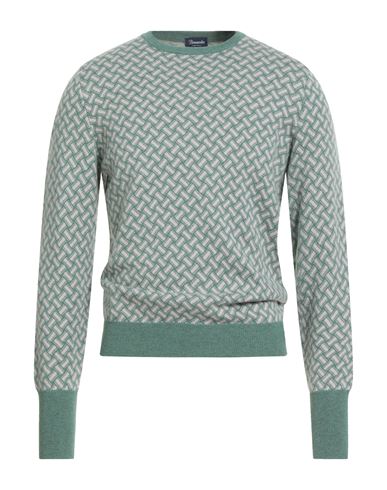 Drumohr Man Sweater Green Size 44 Cashmere