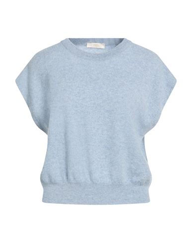 Fedeli Woman Sweater Light Blue Size 6 Cashmere