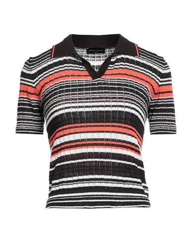 Roberto Collina Woman Sweater Dark Brown Size S Cotton, Polyamide In Multi