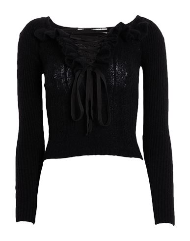 Philosophy Di Lorenzo Serafini Woman Sweater Black Size 2 Mohair Wool, Wool, Polyamide, Elastane
