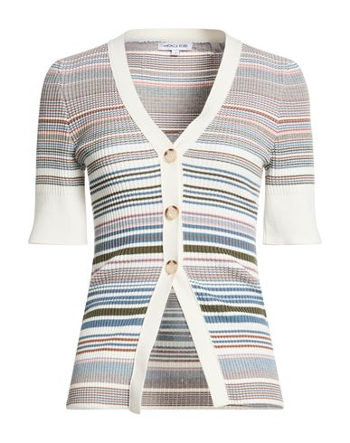 Veronica Beard Woman Cardigan Ivory Size M Cotton In Multi