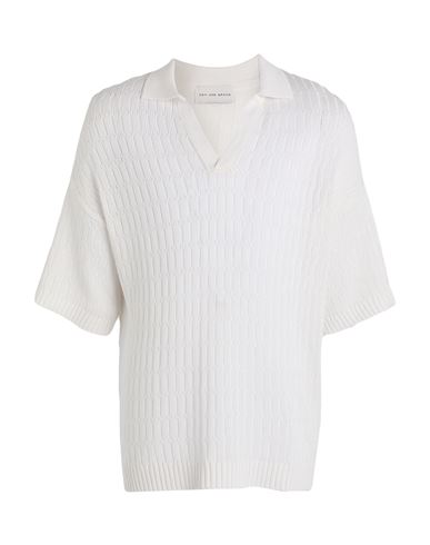 Njb New Job Brand Man Sweater White Size M Acrylic