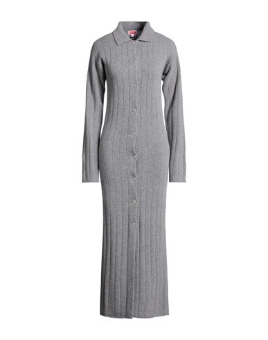 Kenzo Woman Cardigan Grey Size S Wool, Cashmere In Gray