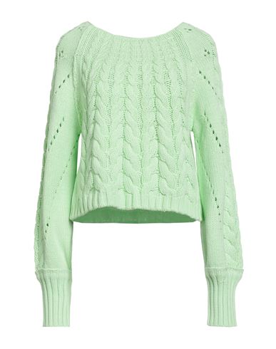 Free People Woman Sweater Light Green Size L Cotton, Acrylic