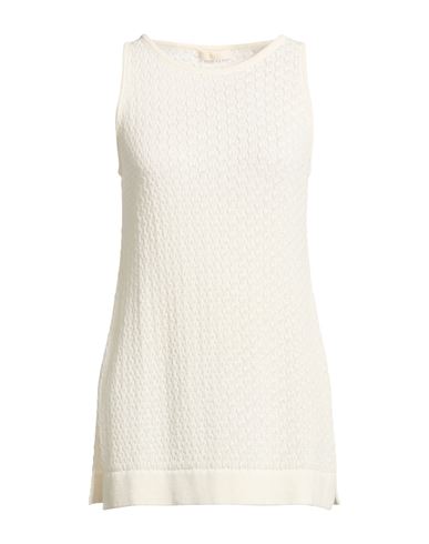 Fedeli Woman Sweater Off White Size 6 Cotton, Linen