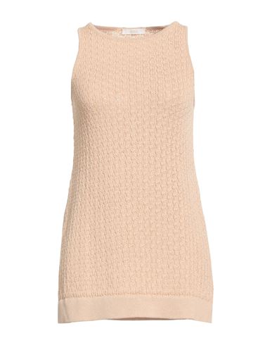 Fedeli Woman Sweater Sand Size 8 Cotton, Linen