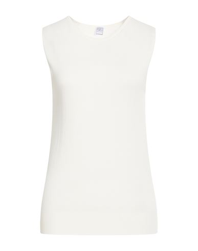 Fedeli Woman Sweater Ivory Size 6 Viscose, Cotton In White