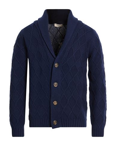 Abkost Man Cardigan Midnight Blue Size 44 Merino Wool, Cashmere