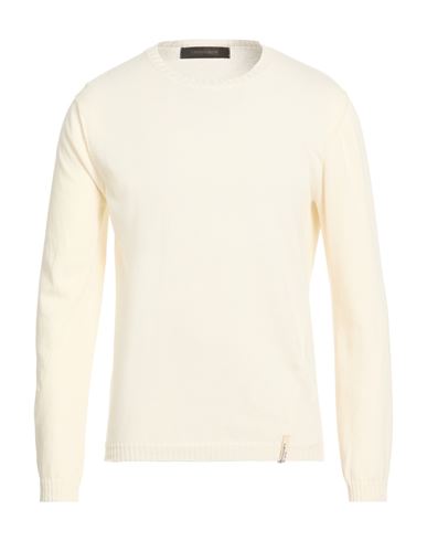 Messagerie Patrizio Piscaglia Man Sweater Cream Size 42 Cotton In Neutral