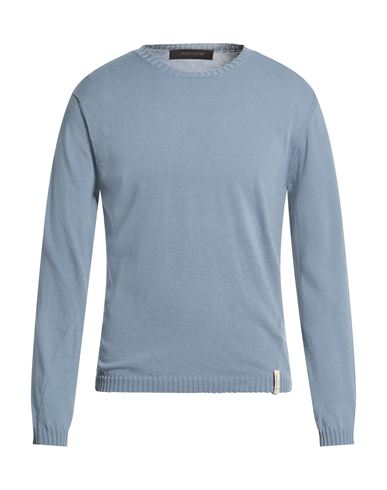 Messagerie Patrizio Piscaglia Man Sweater Bright Blue Size 42 Cotton