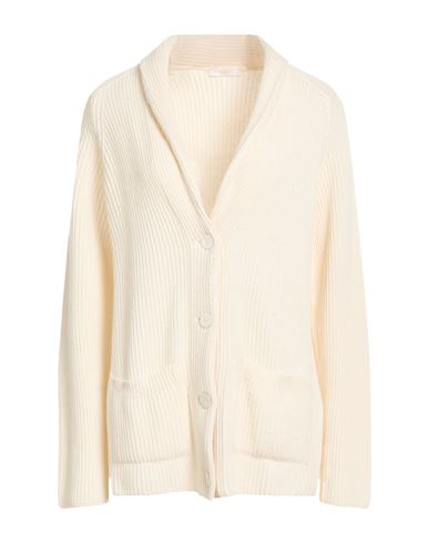 Fedeli Woman Cardigan Cream Size 6 Cotton, Cashmere In White