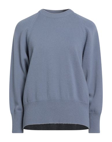 Fedeli Woman Sweater Slate Blue Size 6 Virgin Wool, Cashmere
