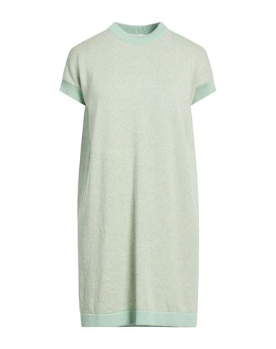 Fedeli Woman Mini Dress Light Green Size 6 Cotton, Linen In Gray