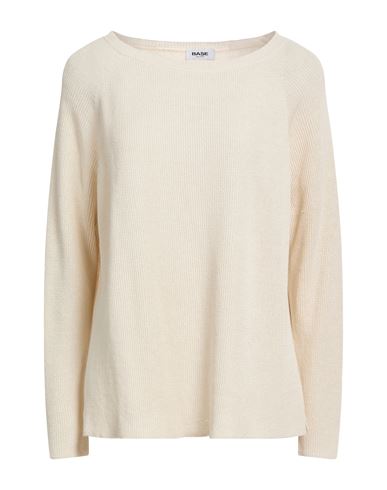 Base Milano Woman Sweater Beige Size 10 Linen, Cotton In Sand