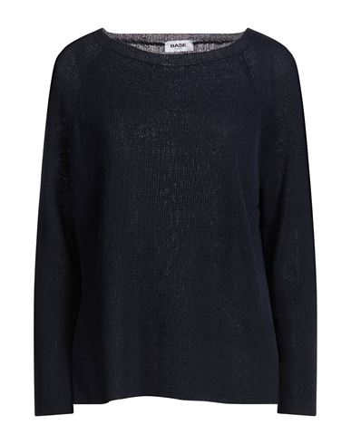 Base Milano Woman Sweater Midnight Blue Size 10 Linen, Cotton