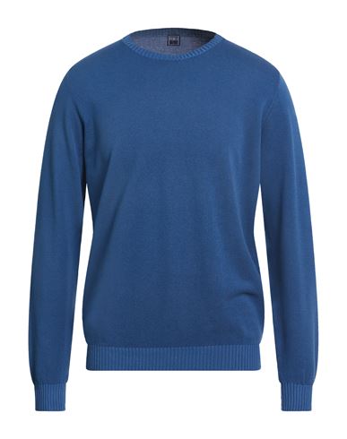 Fedeli Man Sweater Blue Size 42 Cotton