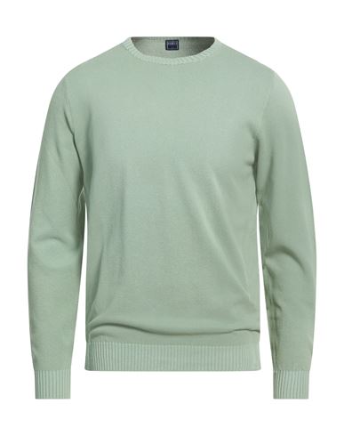 Fedeli Man Sweater Light Green Size 40 Cotton