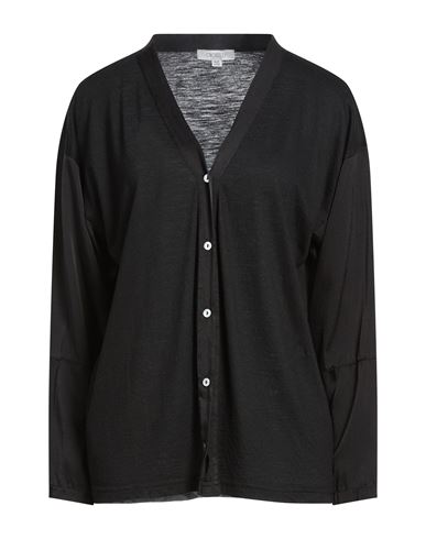 Crossley Woman Cardigan Black Size M Virgin Wool, Silk, Elastane