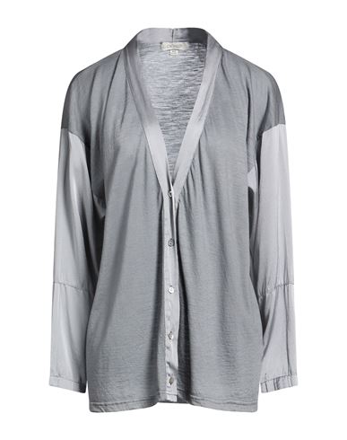 Crossley Woman Cardigan Grey Size L Virgin Wool, Silk, Elastane In Gray