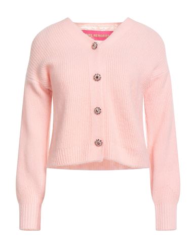 Pink Memories Woman Cardigan Pink Size 4 Polyacrylic, Polyamide, Alpaca Wool, Wool