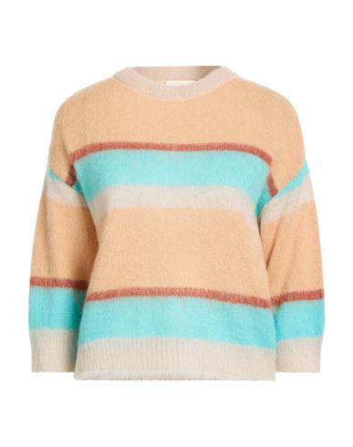 Iblues I Blues Woman Sweater Camel Size M Mohair Wool, Alpaca Wool, Polyamide In Neutral