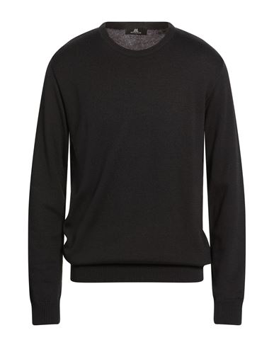 Montechiaro® Montechiaro Man Sweater Black Size 46 Acrylic, Virgin Wool, Cotton