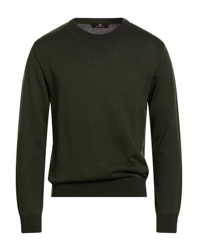 Montechiaro® Montechiaro Man Sweater Military Green Size 40 Acrylic, Virgin Wool, Cotton