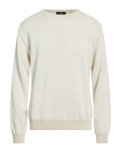 Montechiaro® Montechiaro Man Sweater Cream Size 46 Acrylic, Virgin Wool, Cotton In White