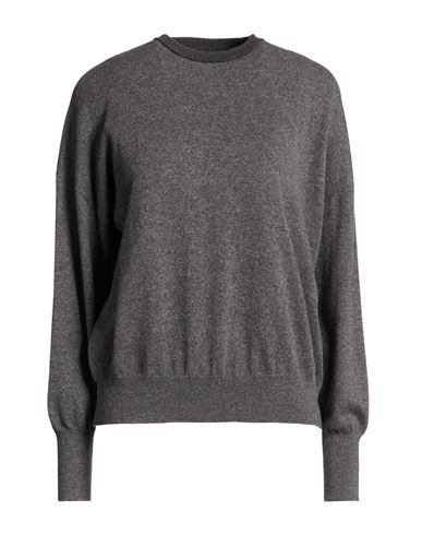 Brunello Cucinelli Cashmere Woman Sweater Grey Size M Cashmere, Ecobrass In Gray