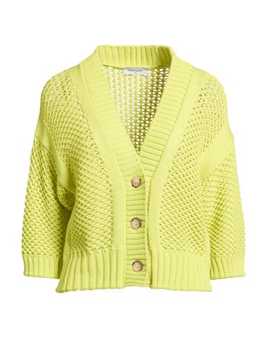 Gran Sasso Woman Cardigan Lime Green Size 12 Cotton, Polyamide