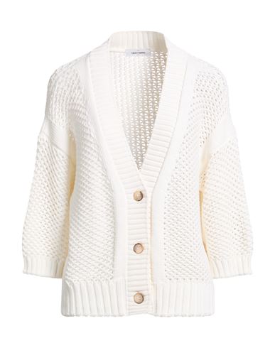 Gran Sasso Woman Cardigan White Size 12 Cotton, Polyamide