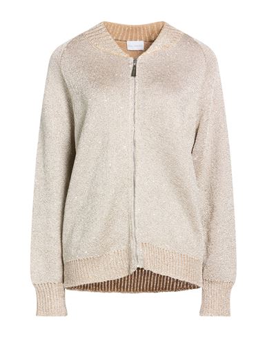 Due Amanti Woman Cardigan Sand Size 3 Polyester, Cotton