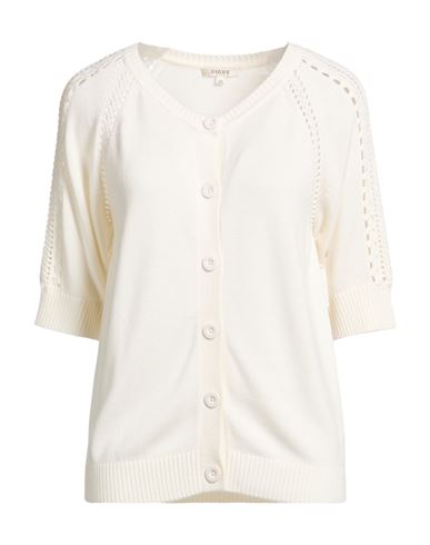 Gigue Woman Cardigan Ivory Size 12 Recycled Nylon, Viscose, Wool In White