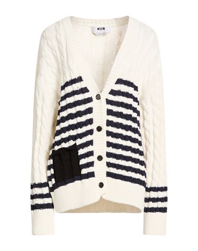Msgm Woman Cardigan White Size M Cotton