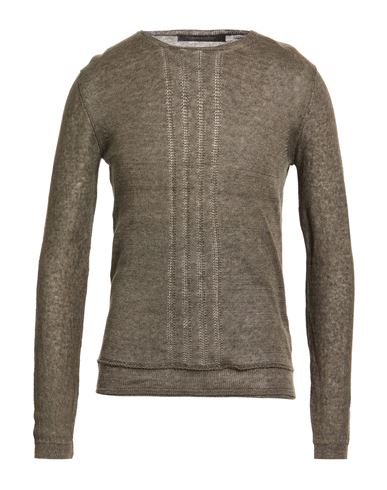 Messagerie Patrizio Piscaglia Man Sweater Military Green Size 44 Linen In Brown