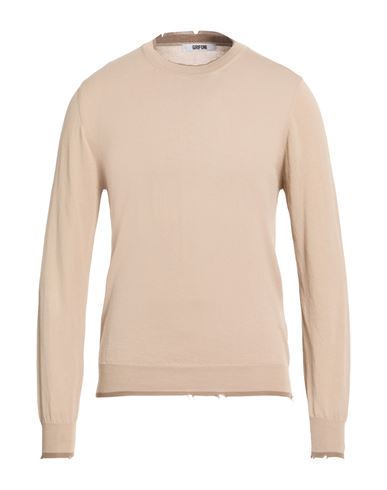 Grifoni Man Sweater Sand Size 42 Cotton In Neutral