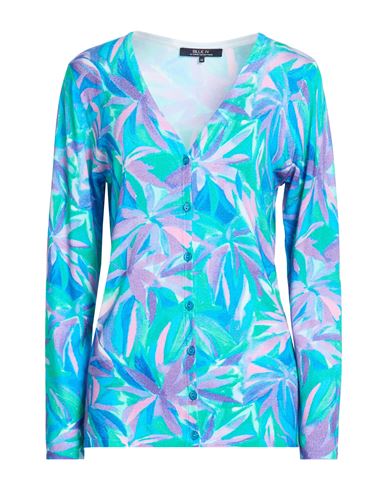 Blue Iv By Isabelle Van Den Abeele Woman Cardigan Azure Size 12 Viscose, Polyamide