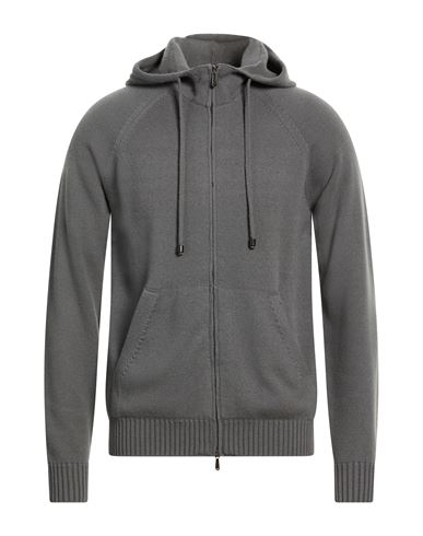 Drumohr Man Cardigan Grey Size 48 Cashmere In Gray