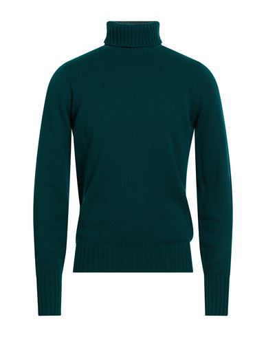 Drumohr Man Turtleneck Dark Green Size 38 Lambswool