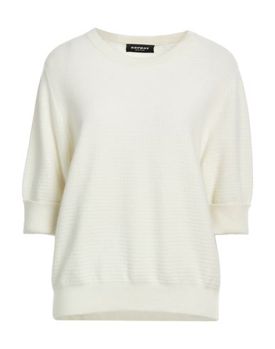 Repeat Woman Sweater White Size 14 Eco-cashmere, Metallic Fiber