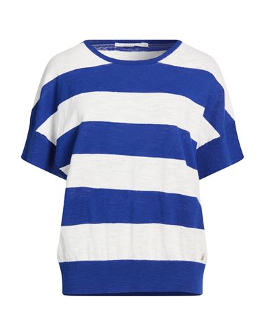 Xandres Woman Sweater Blue Size Xl Cotton, Linen