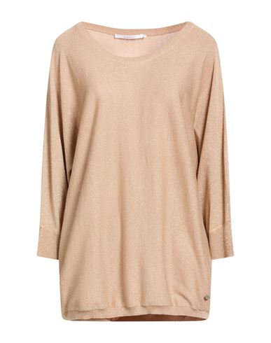 Xandres Gold Woman Sweater Beige Size 3xl Viscose, Metallic Fiber, Polyamide In Brown