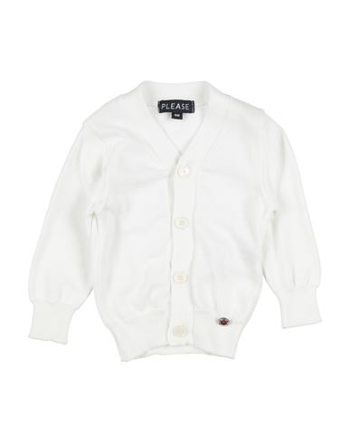 Please Babies'  Newborn Boy Cardigan White Size 3 Cotton