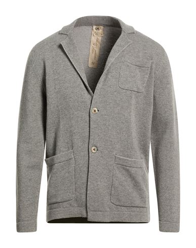 H953 Man Cardigan Grey Size 42 Super 130s Wool, Cashmere In Gray